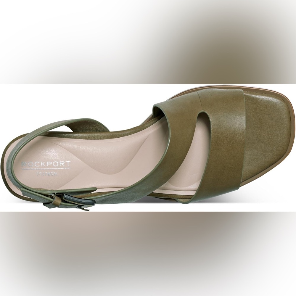 Rockport Olive Green Henley Heeled Women's Sandals - Picture 4 of 6